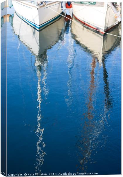 Shimmering Yachts Canvas Print by Kate Whiston