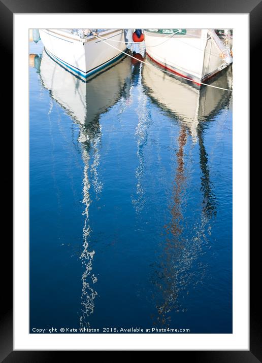 Shimmering Yachts Framed Mounted Print by Kate Whiston