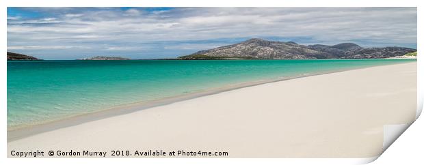 Traigh Mheilein beach, Isle of Harris, Scotland Print by Gordon Murray
