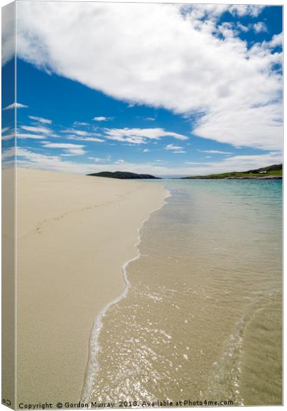 Traigh Mheilein beach, Isle of Harris, Scotland Canvas Print by Gordon Murray