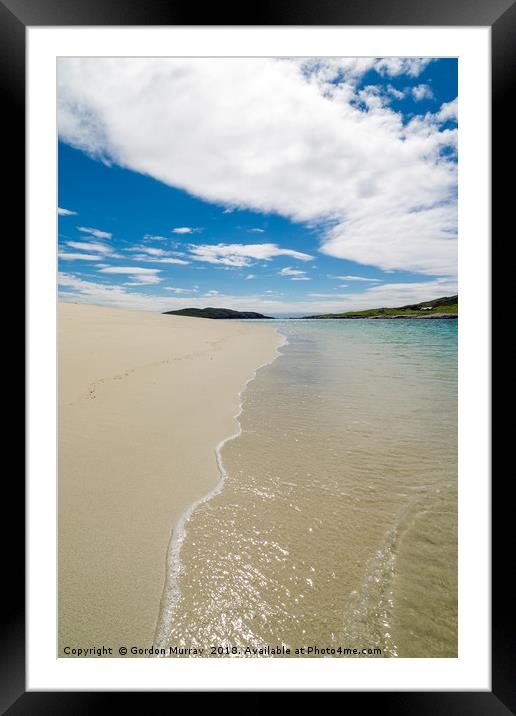 Traigh Mheilein beach, Isle of Harris, Scotland Framed Mounted Print by Gordon Murray