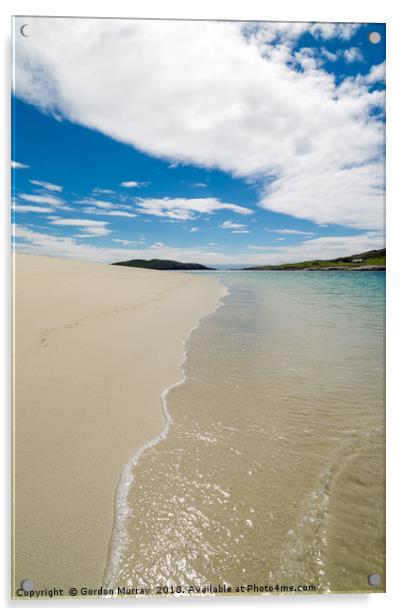 Traigh Mheilein beach, Isle of Harris, Scotland Acrylic by Gordon Murray