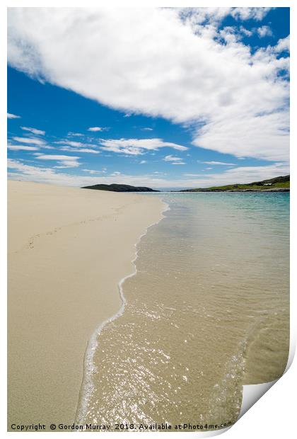 Traigh Mheilein beach, Isle of Harris, Scotland Print by Gordon Murray