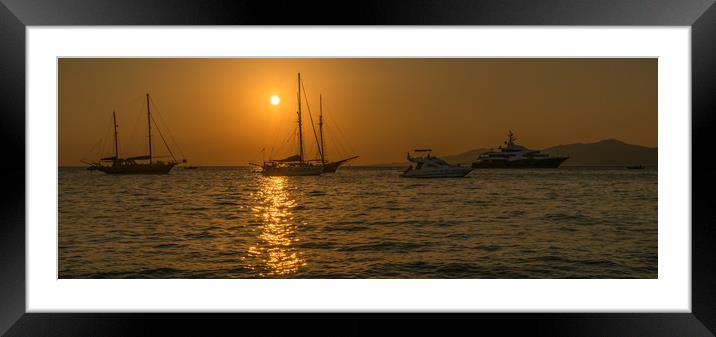 Gently drifting Mykonos Framed Mounted Print by Naylor's Photography