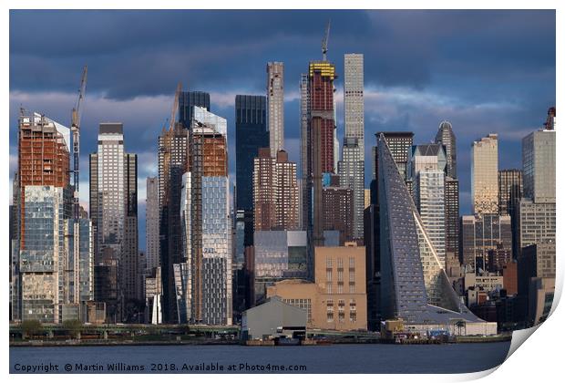 Manhattan Skyline  Print by Martin Williams