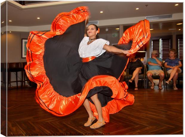 Costa Rican Folk Dance Canvas Print by Carole-Anne Fooks