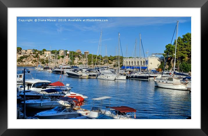 Porto Cristo Mallorca  Framed Mounted Print by Diana Mower