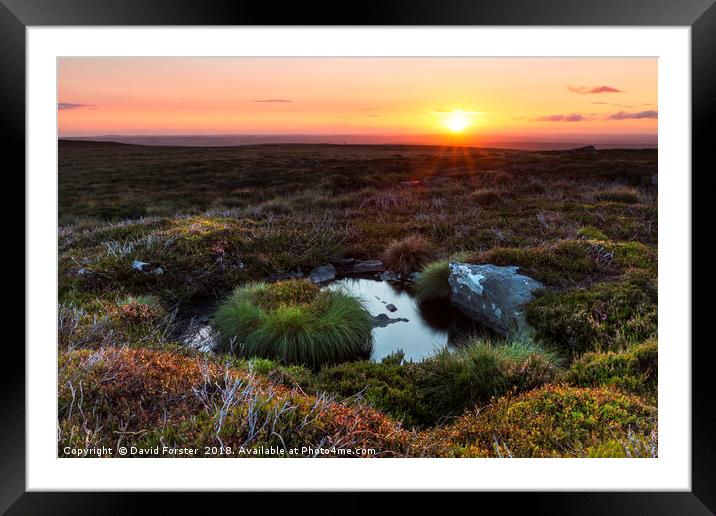 Beautiful North Pennine Sunrise Framed Mounted Print by David Forster