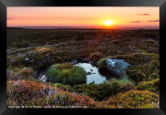 Beautiful North Pennine Sunrise Framed Print by David Forster