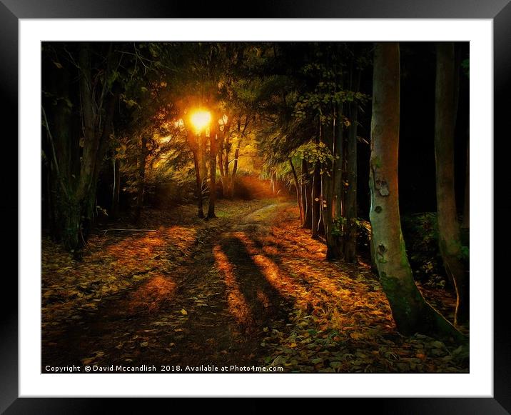 Sunset Walks Framed Mounted Print by David Mccandlish