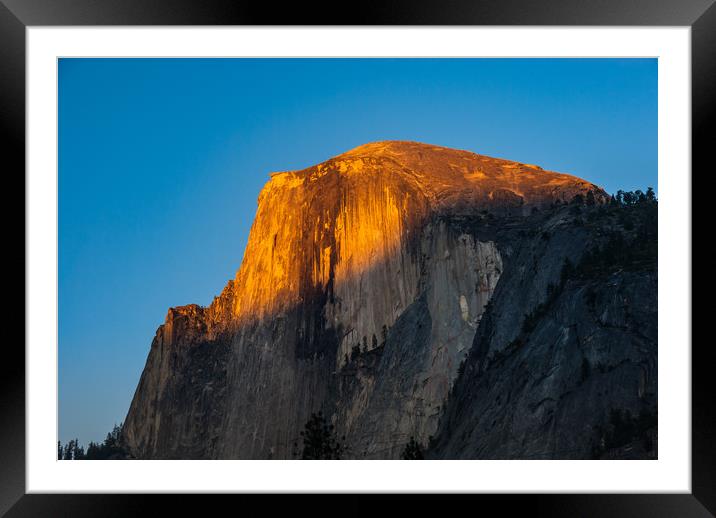 Last light on Half Dome Framed Mounted Print by George Robertson