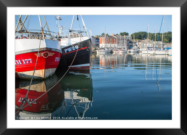 Fishing Boats and Yachts Framed Mounted Print by Kate Whiston