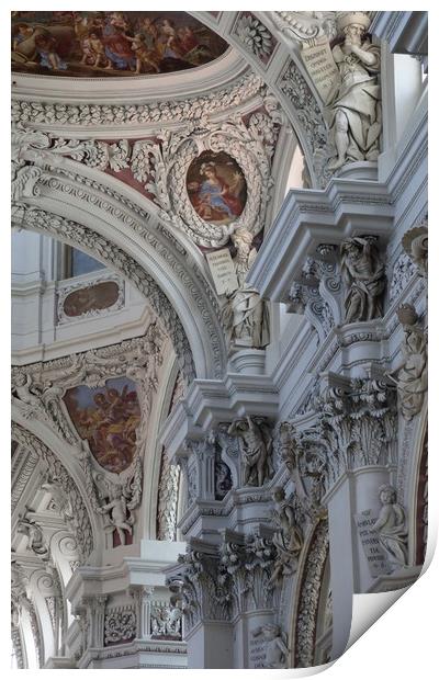  St. Stephen's Cathedral  Passau Germany Print by Alan Humphreys