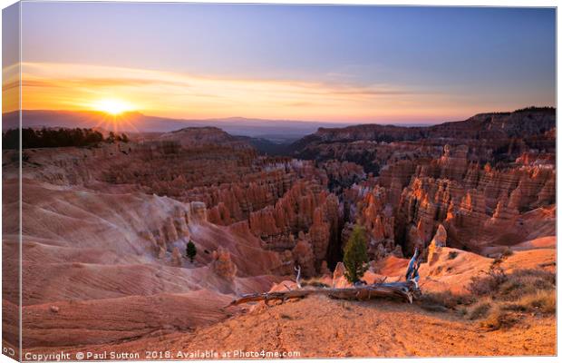 Bryce Canyon Sunrise from Sunset Point Canvas Print by Paul Sutton