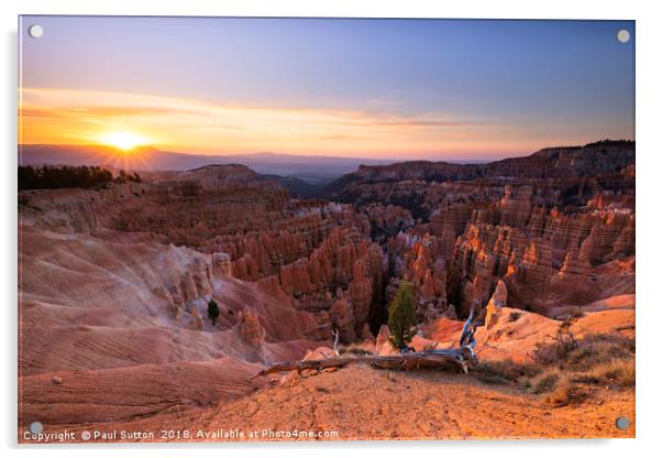 Bryce Canyon Sunrise from Sunset Point Acrylic by Paul Sutton