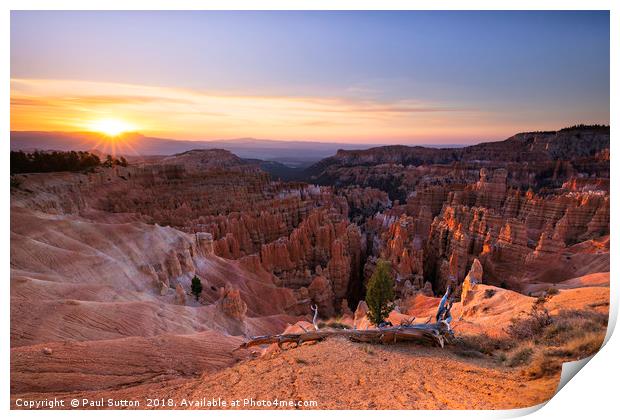Bryce Canyon Sunrise from Sunset Point Print by Paul Sutton