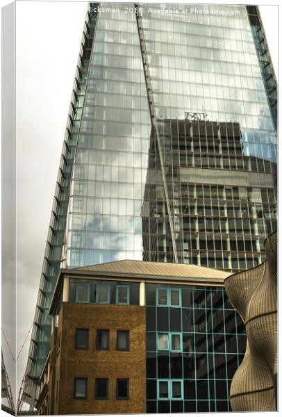 On the side of the Shard Canvas Print by Alan Glicksman