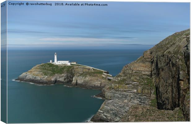 The South Stack Lighthouse Canvas Print by rawshutterbug 