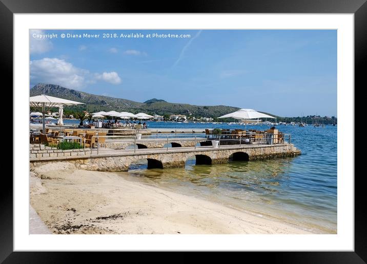 Puerto Pollensa Bay Framed Mounted Print by Diana Mower