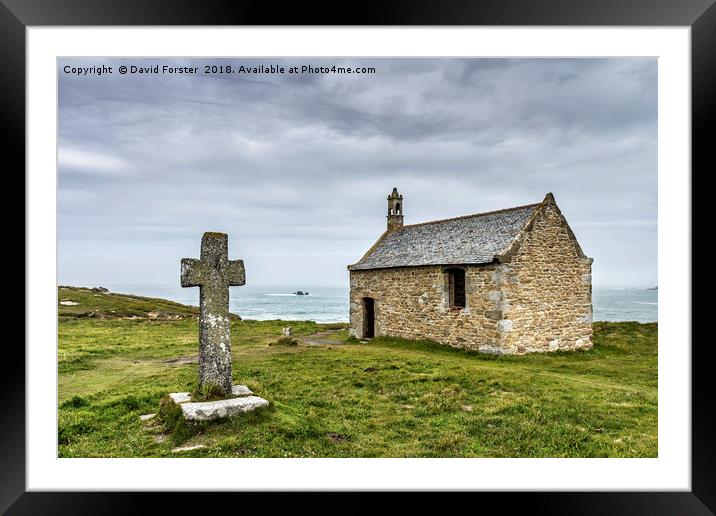  Against the Storm the Chapel of St Samson  Framed Mounted Print by David Forster