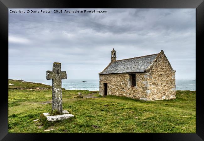  Against the Storm the Chapel of St Samson  Framed Print by David Forster