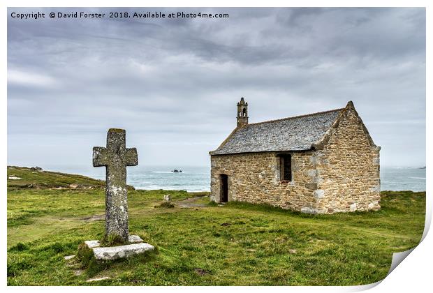  Against the Storm the Chapel of St Samson  Print by David Forster