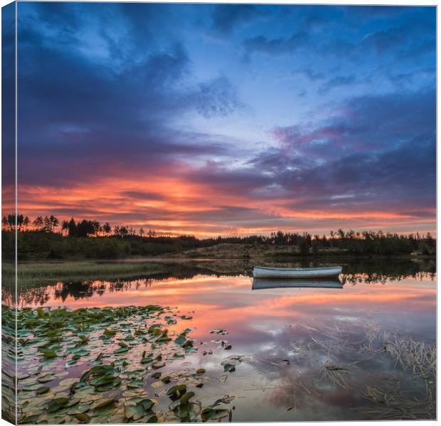 Serene Sunrise at Loch Rusky Canvas Print by George Robertson