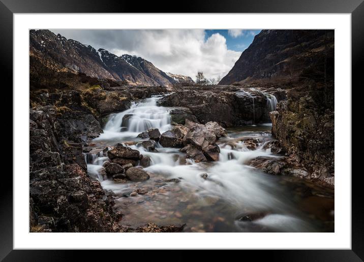 Waterfalls on the River Coe Framed Mounted Print by George Robertson