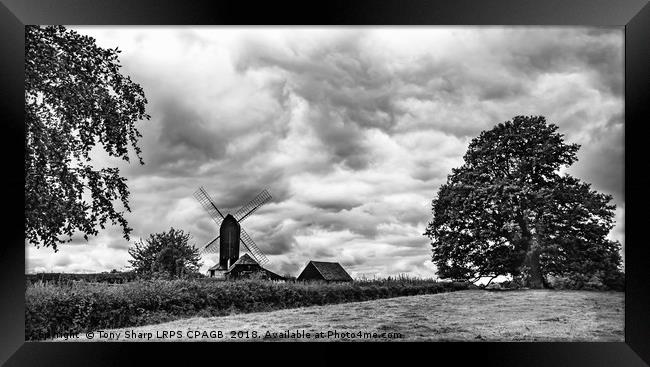 WINDMILL NEAR ROLVENDEN,KENT Framed Print by Tony Sharp LRPS CPAGB