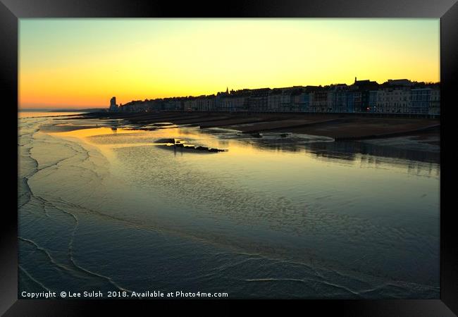 View from Hastings pier Framed Print by Lee Sulsh
