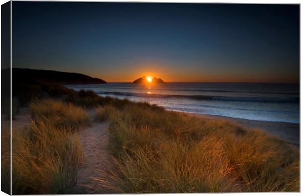 Cornwall sunset  Canvas Print by Eddie John