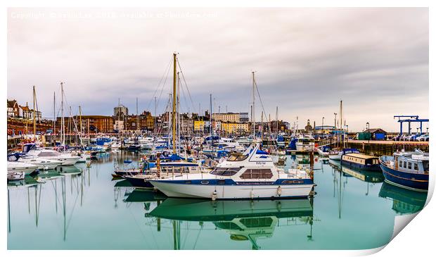 Boats in Ramsgate Marina Print by Robin Lee