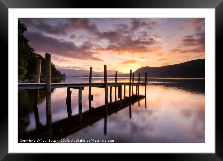 Brandlehow Jetty, Derwenwater, Lake District Framed Mounted Print by Paul Sutton
