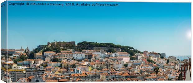 Panoromic view of Lisbon, Portugal Canvas Print by Alexandre Rotenberg
