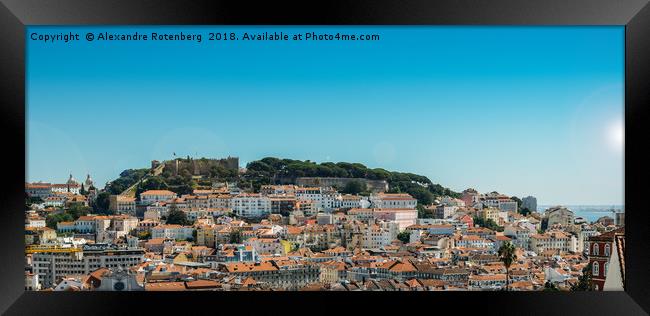 Panoromic view of Lisbon, Portugal Framed Print by Alexandre Rotenberg