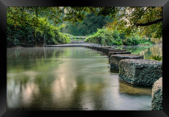 Stepping Stones Framed Print by Martin Bowra