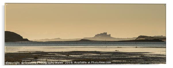 Bamburgh Castle at Dawn, Northumbeland Coast Acrylic by Creative Photography Wales