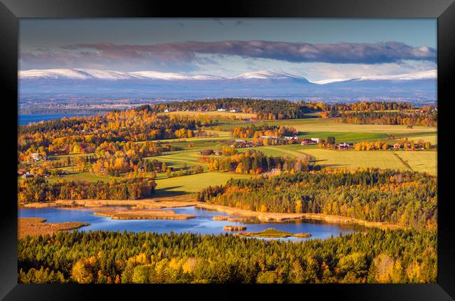 Autumn in Jämtland Sweden Framed Print by Hamperium Photography