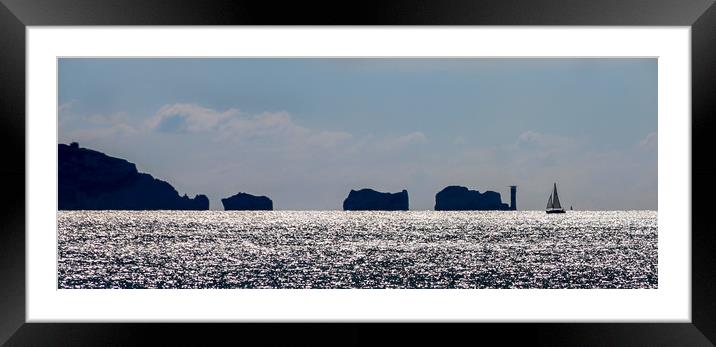 The Needles in silhouette Framed Mounted Print by tim miller