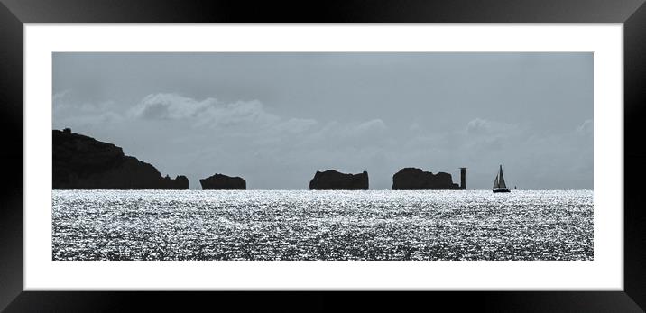 The Needles in silhouette 2 Framed Mounted Print by tim miller