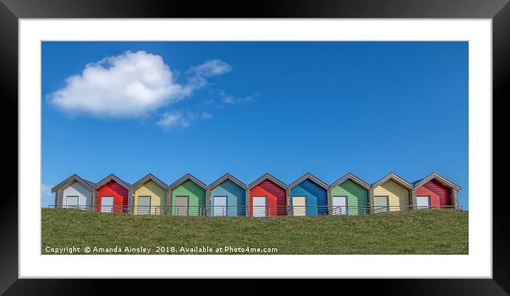 A Seaside Rainbow Haven Framed Mounted Print by AMANDA AINSLEY