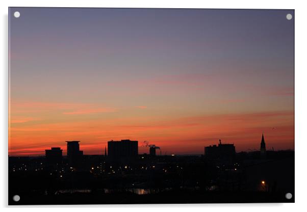 Sunset over Southampton Acrylic by kelly Draper