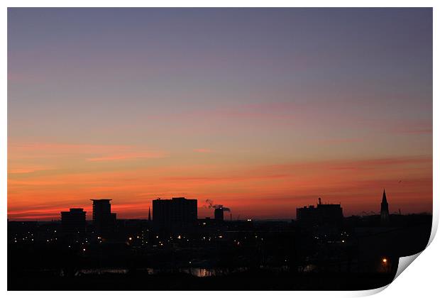 Sunset over Southampton Print by kelly Draper