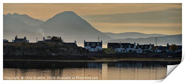 Camusterrach and the Cuillin, Applecross, Scotland Print by Chris Drabble