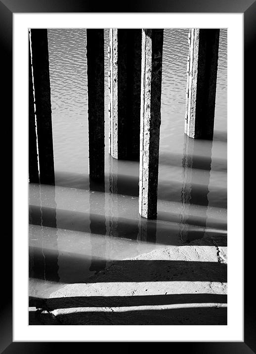 Black and White Reflections Framed Mounted Print by Christine Lake
