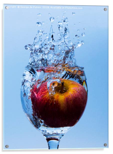 Splash Apple Acrylic by George de Putron