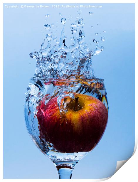 Splash Apple Print by George de Putron