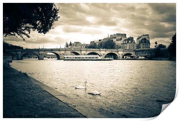 The Seine, La Seine - Paris  Print by NKH10 Photography