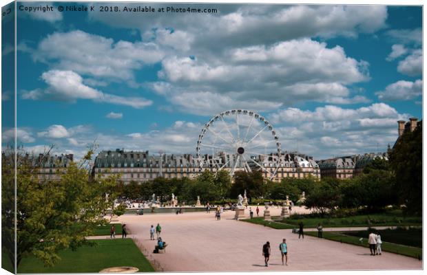 Tuileries Garden Jardin des Tuileries Canvas Print by NKH10 Photography