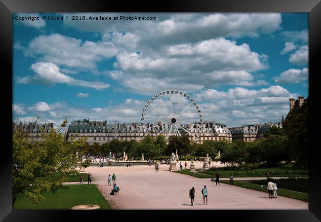 Tuileries Garden Jardin des Tuileries Framed Print by NKH10 Photography